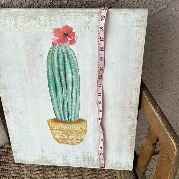 Wooden Potted Cactus Paintings - Picture 11 of 15